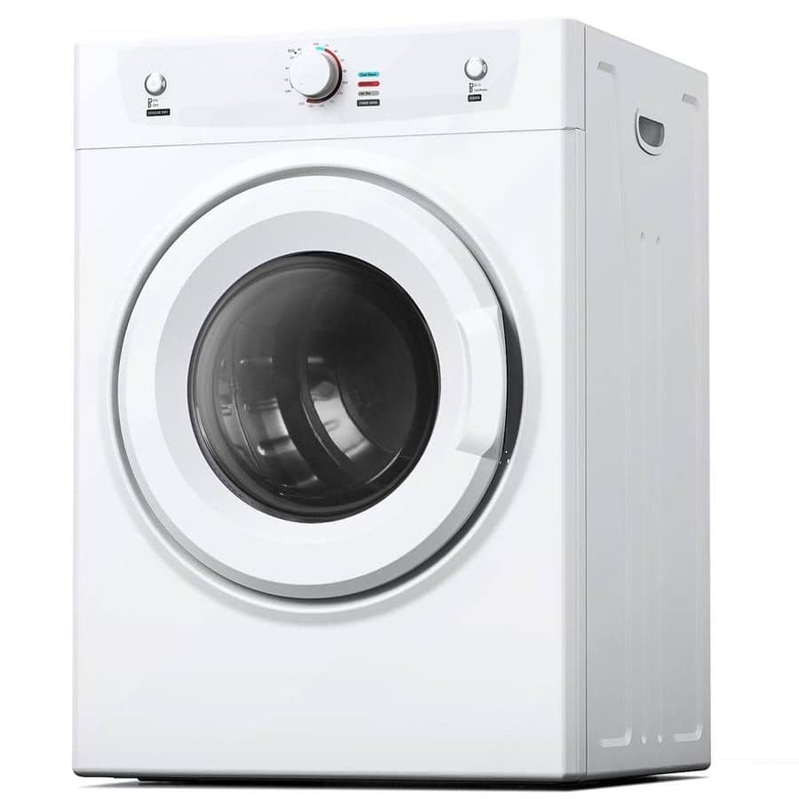3.5 cu. ft. vented Front Load Stackable Electric Compact Dryer in White with Multiple Drying Modes, Exhaust Hose
