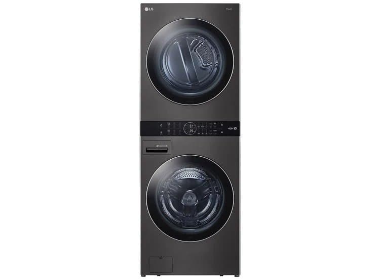 LG 27" Black Steel WashTower With Center Control Single Unit Front Load 4.5 Cu. Ft. Washer And 7.4 Cu. Ft. Electric Dryer Combo