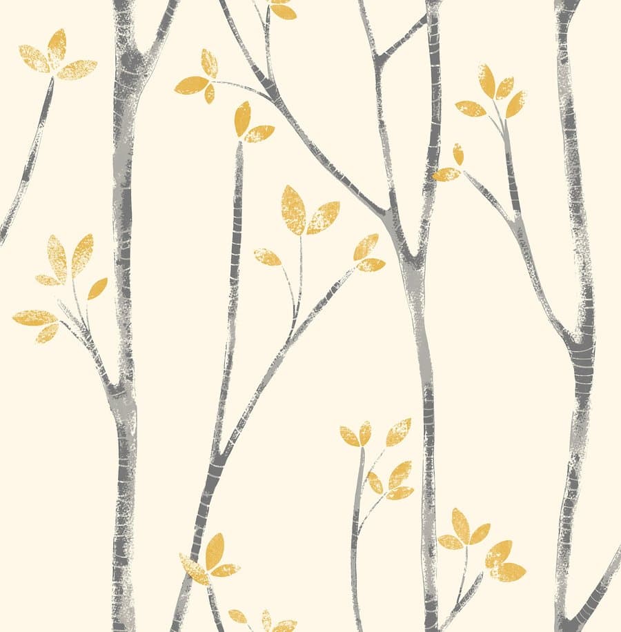 Brewster Urban Walls 56.4000-sq ft Mustard Non-woven Ivy/Vines Unpasted Wallpaper