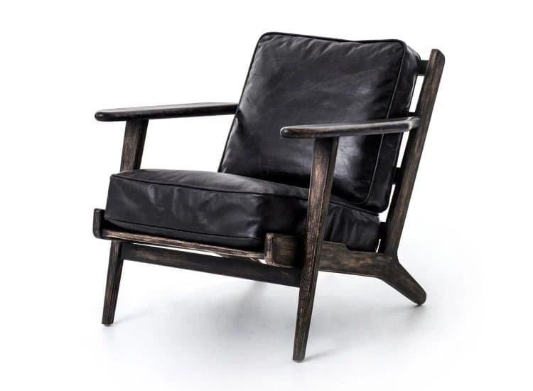 Four Hands Irondale Collection Rialto Ebony Brooks Lounge Chair