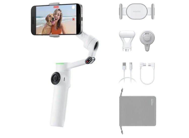 Insta360 Flow 2 Pro Gimbal Creator Bundle, White