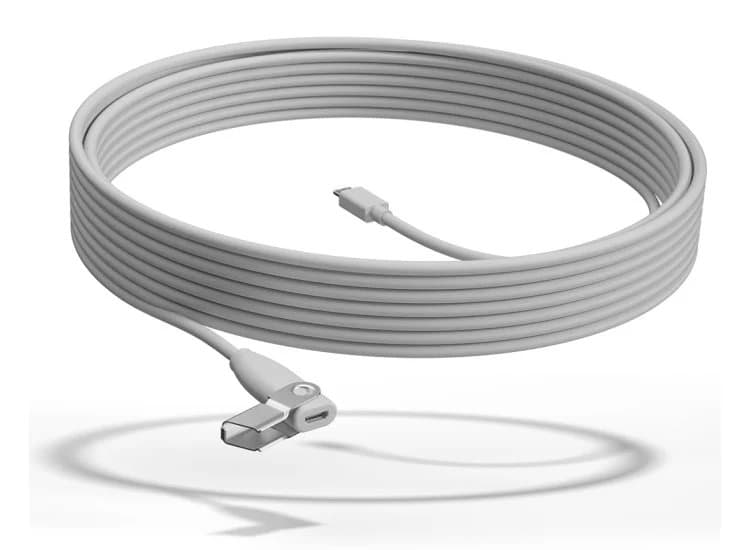 Logitech Extension Cable for Rally Mic Pod Microphones, White