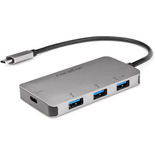 Rocstor Premium 4-Port USB Type-C to USB Type-A Hub with 100W Power Delivery