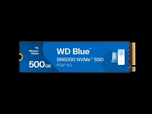 Western Digital 500GB WD Blue SN5000 NVMe SSD, PCIe Gen 4.0, up to 5,000 MB/s Read Speeds Internal Solid State Drive (SSD) WDS500G4B0E