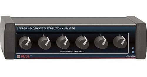 RDL EZ-HDA6 6-Channel Stereo Headphone Distribution Amplifier (Rear Outputs)