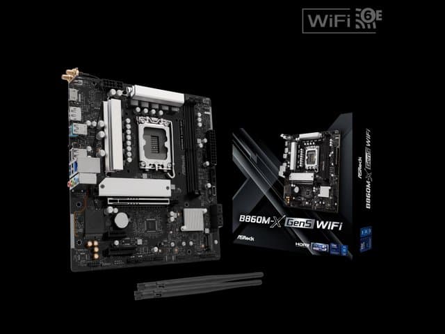 ASRock B860M-X GEN5 WIFI LGA 1851 Intel B860 SATA 6Gb/s DDR5 Intel Core Ultra Micro ATX Motherboard