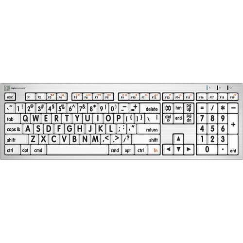 Logickeyboard Large Print ALBA Mac Pro American English Keyboard (Black on White)