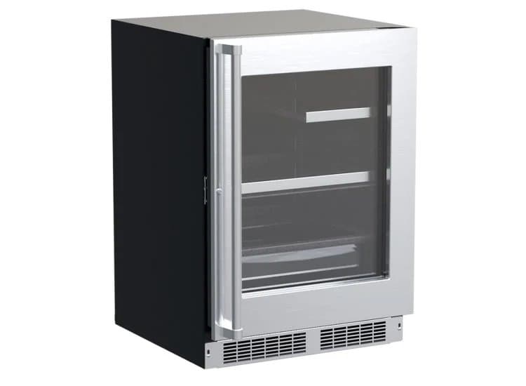 Marvel Refrigerator Professional Compact Built-In 3-in-1 Convertible Shelf & Maxstore Bin 24", Stainless Frame-MPRE424SG31A