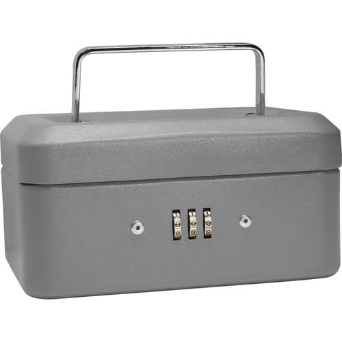 Barska 6" Cash Box with Combination Lock (Gray)