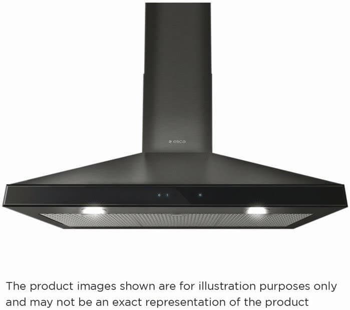 Elica 36" Range Hood Black Stainless Steel