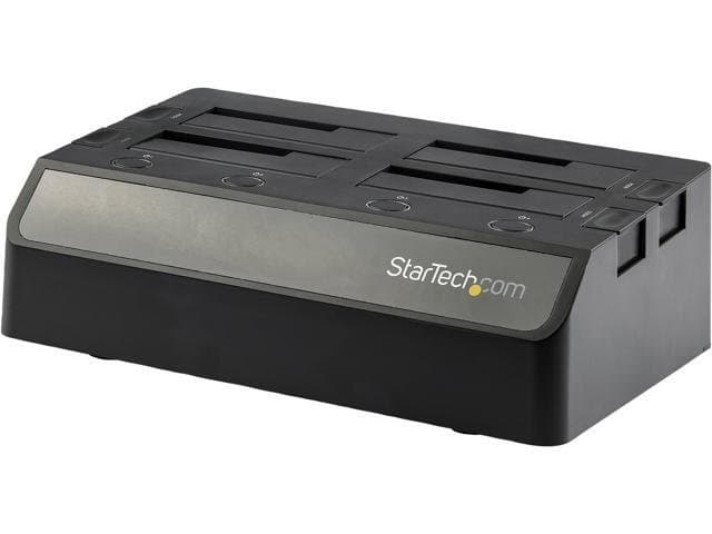 StarTech.com SDOCK4U313 4 Bay SATA HDD Docking Station-For 2.5in / 3.5in SSD / HDD-USB 3.1 (10Gbps) - USB-C / USB-A-Hard Drive Docking Station