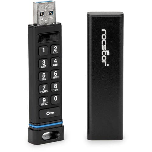 Rocstor 128GB DataSecure FX5 Encrypted USB-A 3.2 Gen 1 Flash Drive