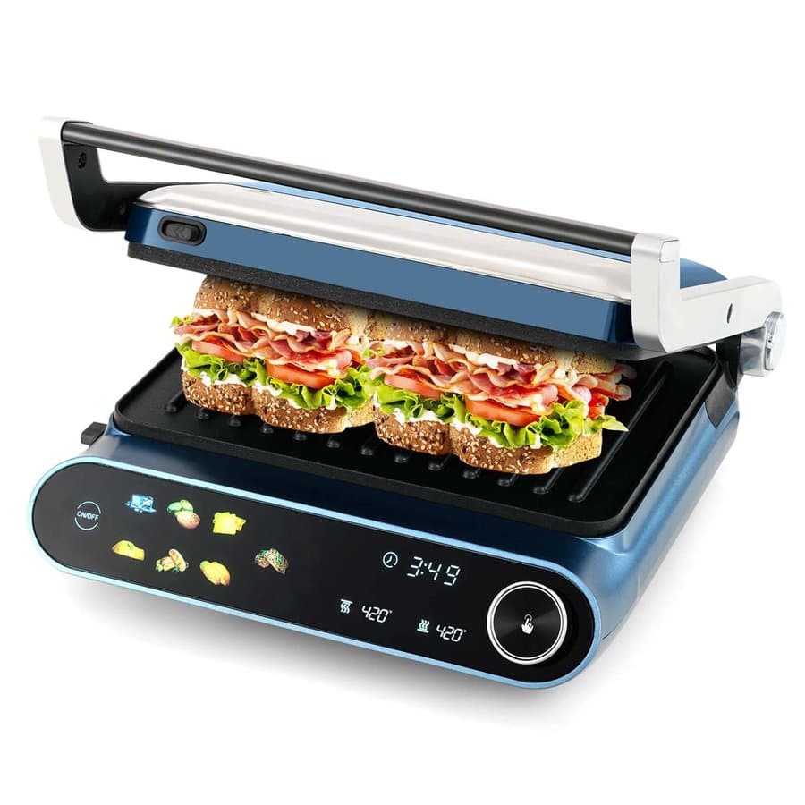 Costway  1200W Indoor Panini  Electric Contact Grill with 2 Non-Stick Dishwasher-Safe Plates