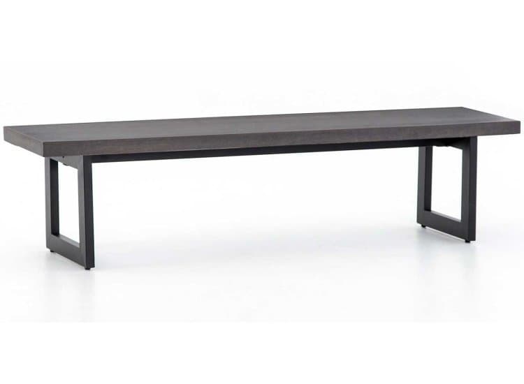Four Hands Judith Outdoor Dining Bench, Black