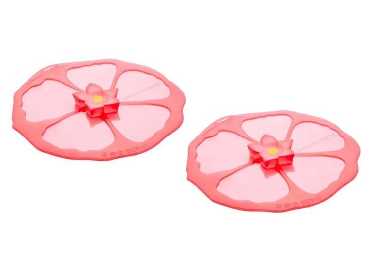 Charles Viancin 4" Set of 2 Hibiscus Silicone Drink Covers