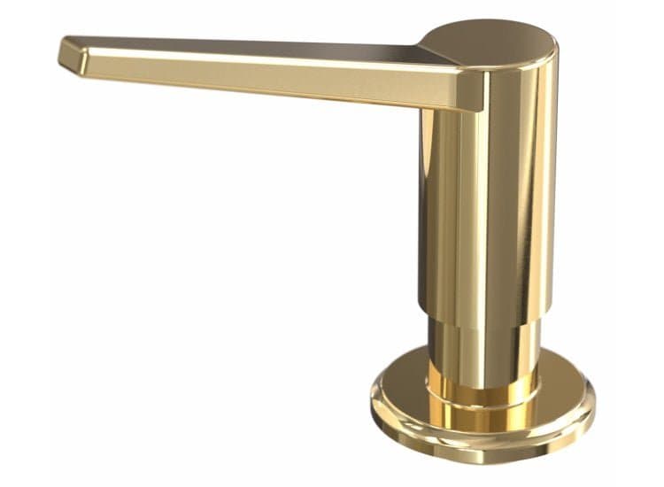 Aspect Macari Soap Dispenser, Unlacquered Polished Brass