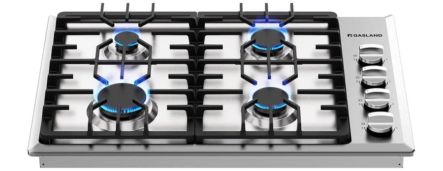 Gasland Chef GH1304SS 4 Burners Gas Cooktop, 30 inch Drop in Gas Stove Top, NG/LPG Convertible