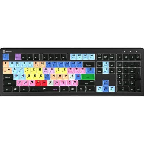 Logickeyboard ASTRA 2 Avid Media Composer Keyboard for Windows 7, 8, 8.1, 10 (Silver)