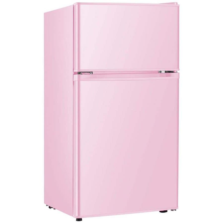 HAILANG 17.68 in. 3.2 cu. ft. Mini Refrigerator in Pink with Freezer, 5-Settings, Adjustable Temperature