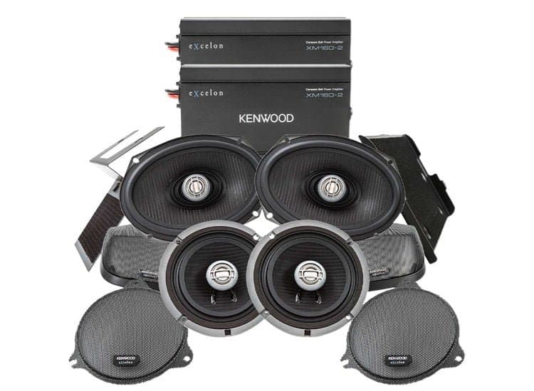 Kenwood Front & Rear Amplifier Package For 2014+ Harley Davidson Motorcycles