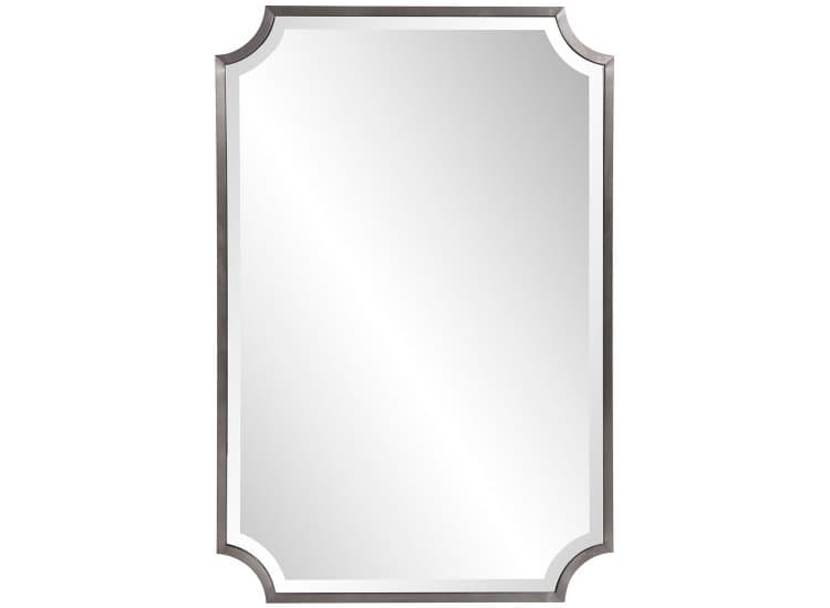 Howard Elliott Hastings Shield Mirror, Brushed Titanium Finish