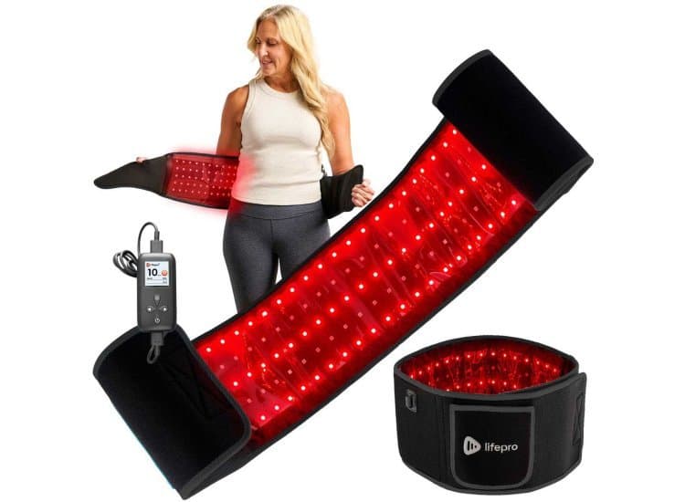 Lifepro AllevaRed Light Therapy Belt, Black