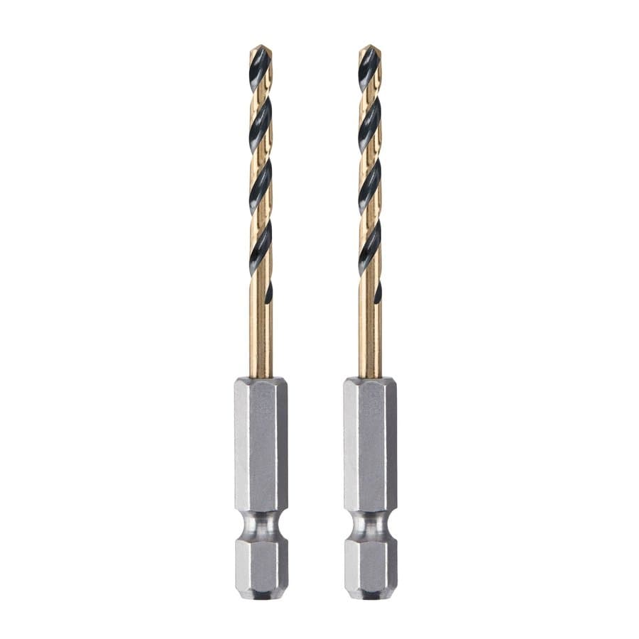 DEWALT 2 -Piece 1.60mm x 1-3/16-in Black and gold coated HSS Jobber length Twist Drill Bit Set
