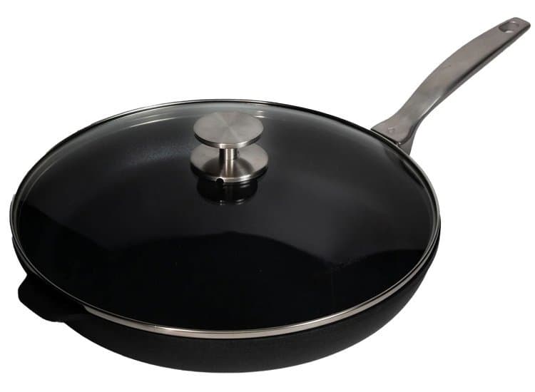 Swiss Diamond CXD DOU 12.5-Inch Ceramic Nonstick Fry Pan with Glass Lid