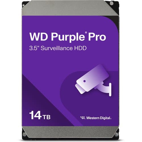 WD 14TB Purple Pro 7200 rpm SATA III 3.5" Internal Surveillance Hard Drive (Retail)
