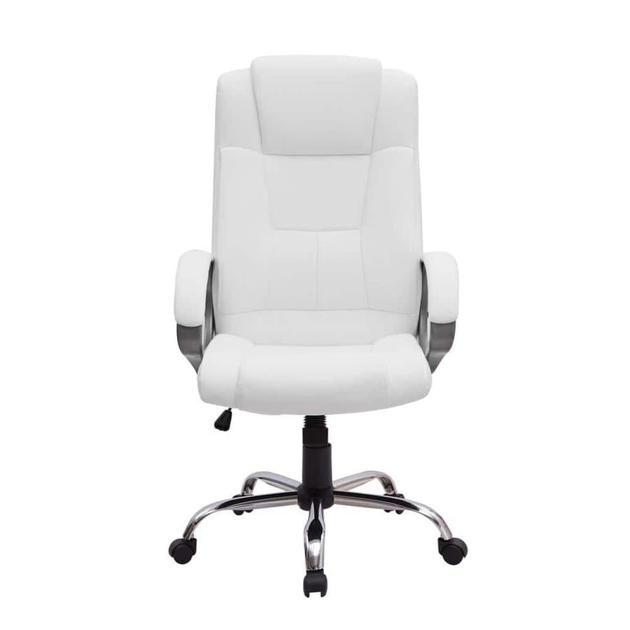 HOMESTOCK Office Chair Gaming Chairs Leather White