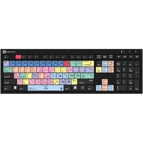 Logickeyboard Adobe Premiere Pro CC Nero Slimline Wired Keyboard (American English)