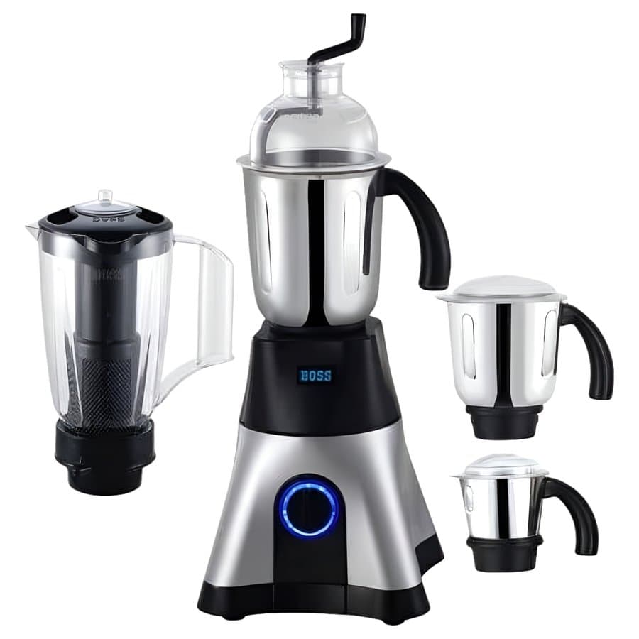 BOSS Cyclone 750 W 4 Jars 3-Speed Blender, Silver, 4 Count