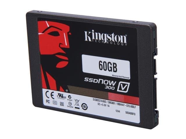 Kingston SSDNow V300 Series 2.5" 60GB SATA III MLC Internal Solid State Drive (SSD) SV300S37A/60G