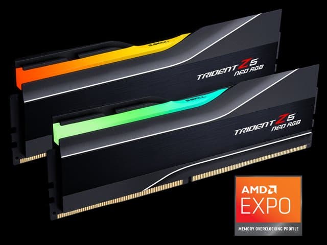 G.SKILL Trident Z5 Neo RGB Series AMD EXPO 32GB (2 x 16GB) 288-Pin PC RAM DDR5 6000 (PC5 48000)  Desktop Memory Model F5-6000J3636F16GX2-TZ5NR