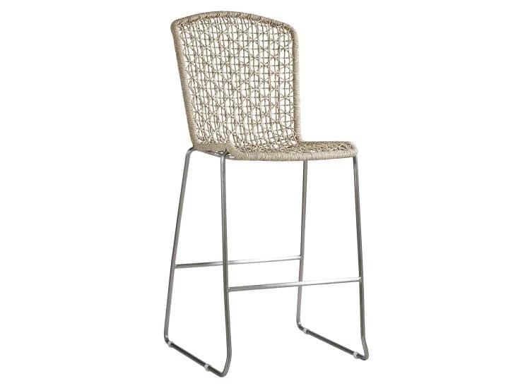 Bernhardt Carmel Outdoor Bar Stool, Hazelnut