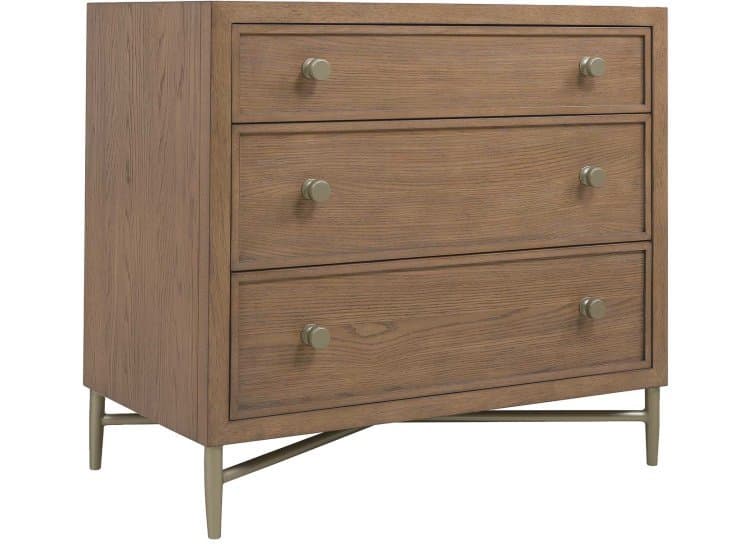 Hooker Furniture Sonnet Nightstand with Three Drawers, Wren