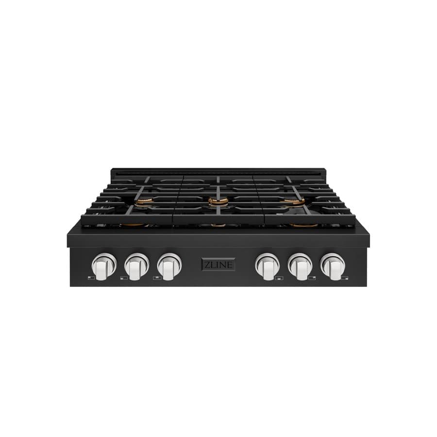 ZLINE KITCHEN & BATH 36-in 6 burners Black Stainless steel Gas Cooktop