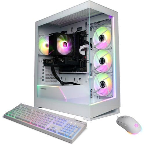 CyberPowerPC Gamer Master Desktop Computer Ryzen 9000 Series (AMD, White)