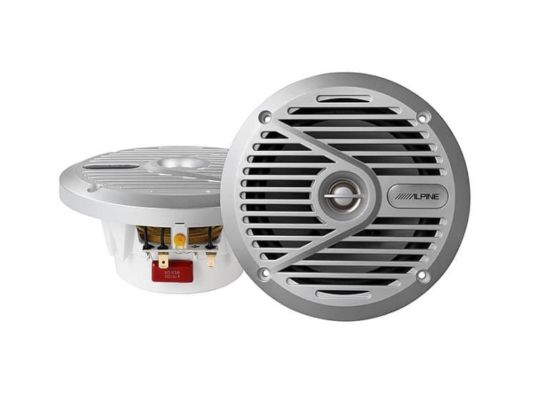 Alpine 6.5-Inch Coaxial 2-Way Speaker Set in Silver (Pair)