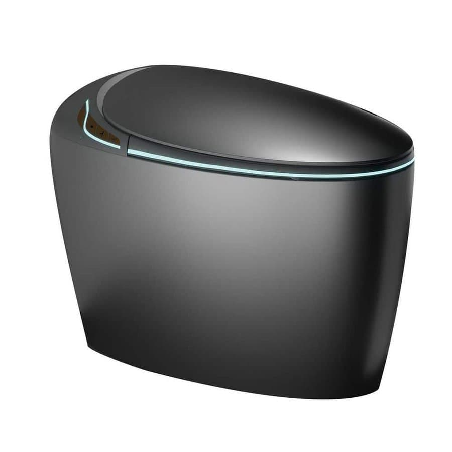 Yingze Elongated Round Egg-Shaped Bidet Toilet with Auto Flush, Auto Open, and Heated Seat