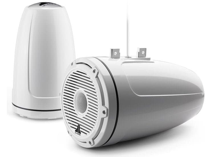 JL Audio M6 Series 8.8-inch Enclosed Tower Coaxial System in Gloss White (Pair)