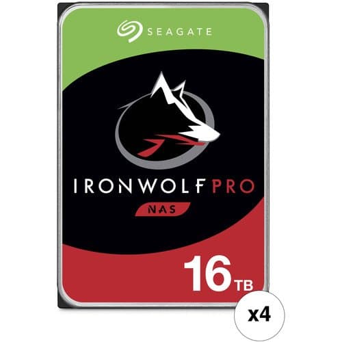 Seagate 16TB IronWolf Pro 7200 rpm SATA III 3.5" Internal NAS HDD (CMR, Retail, 2-Pack)