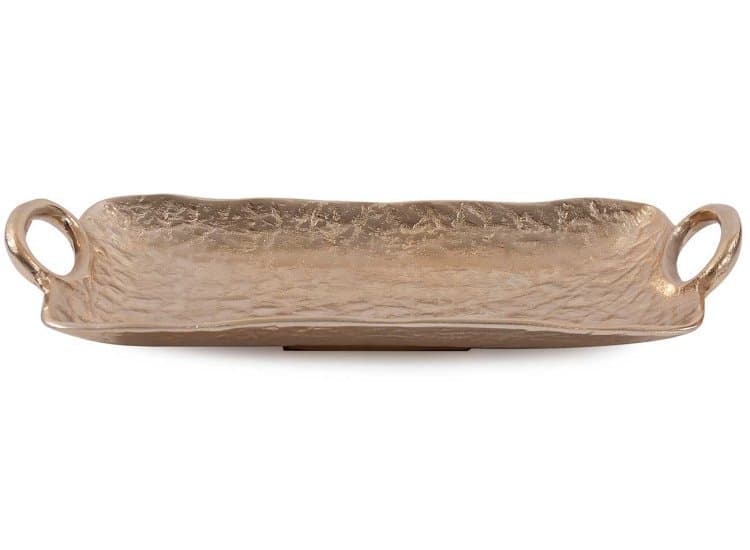 Howard Elliott Hammered Organic Gold Aluminum Small Tray