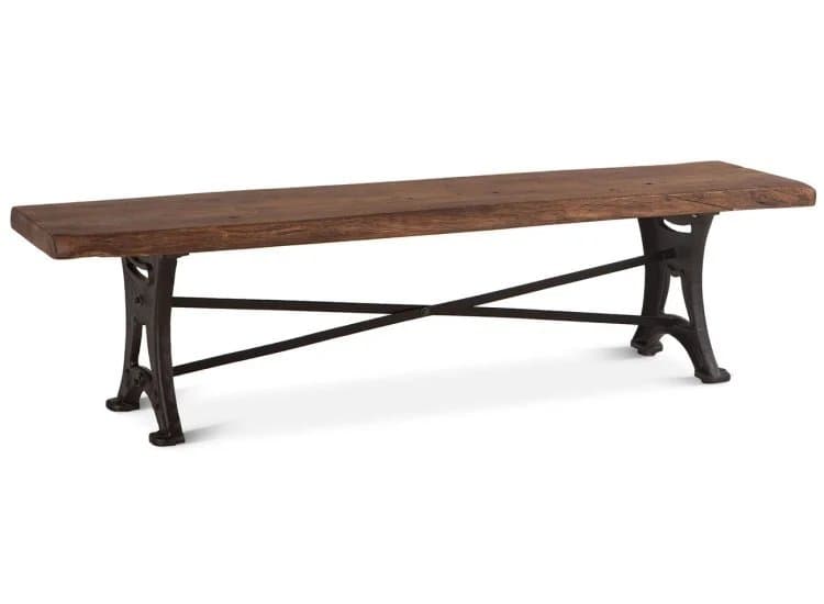 Home Trends & Design Organic Forge 70" Raw Walnut Bench