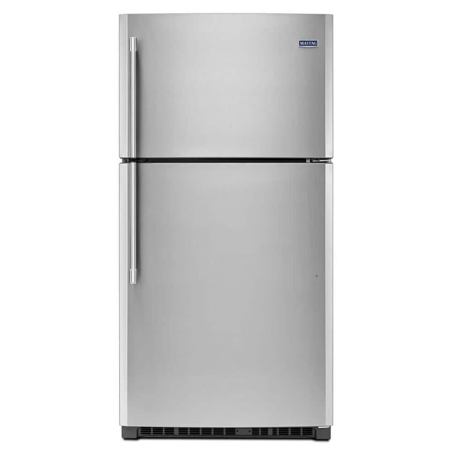 Maytag 21 cu. ft. Top Freezer Refrigerator in Fingerprint Resistant Stainless Steel