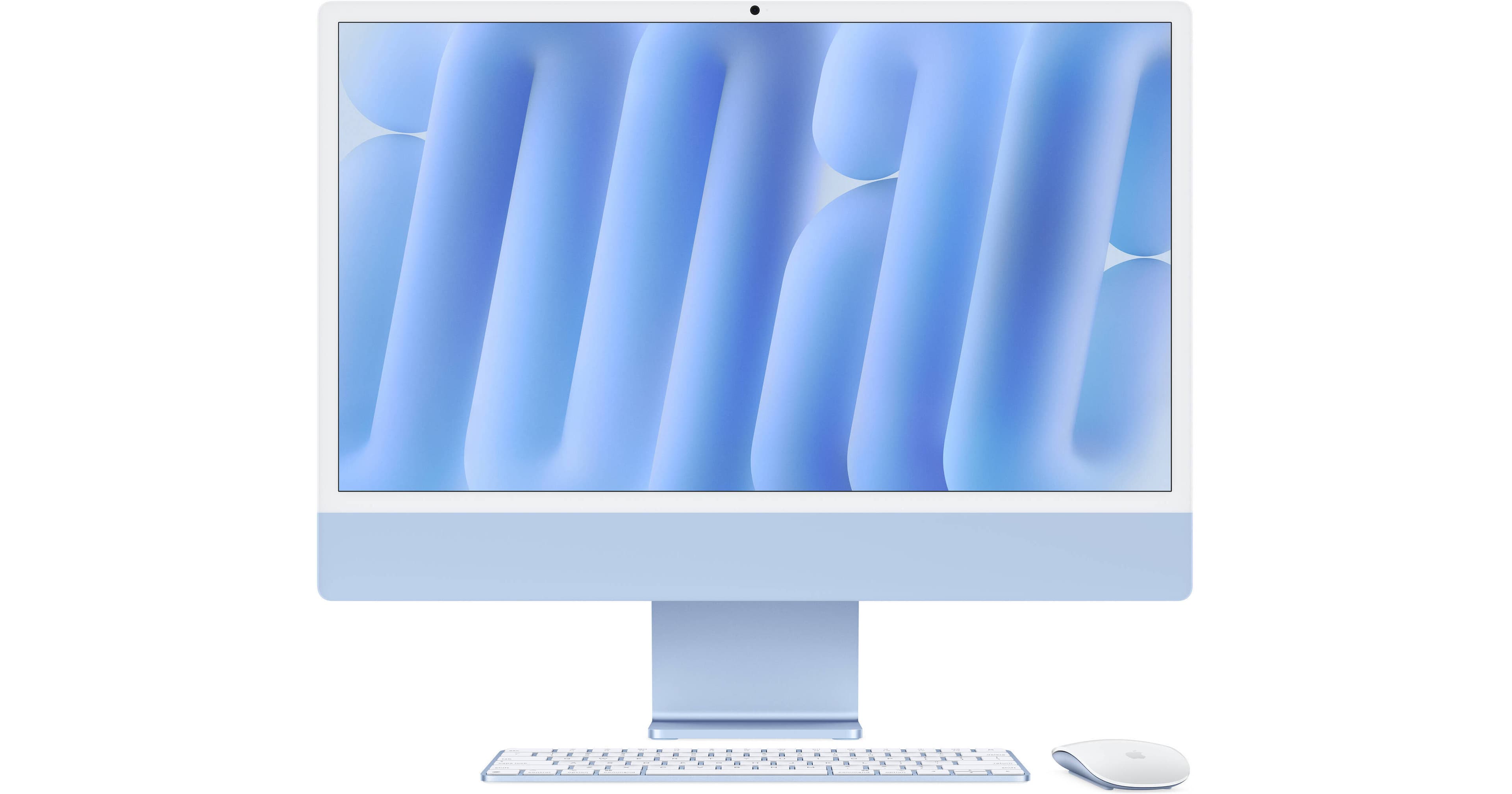 Apple 24" iMac with M4 Chip (Blue, Magic Keyboard with Touch ID and Numeric Keypad)