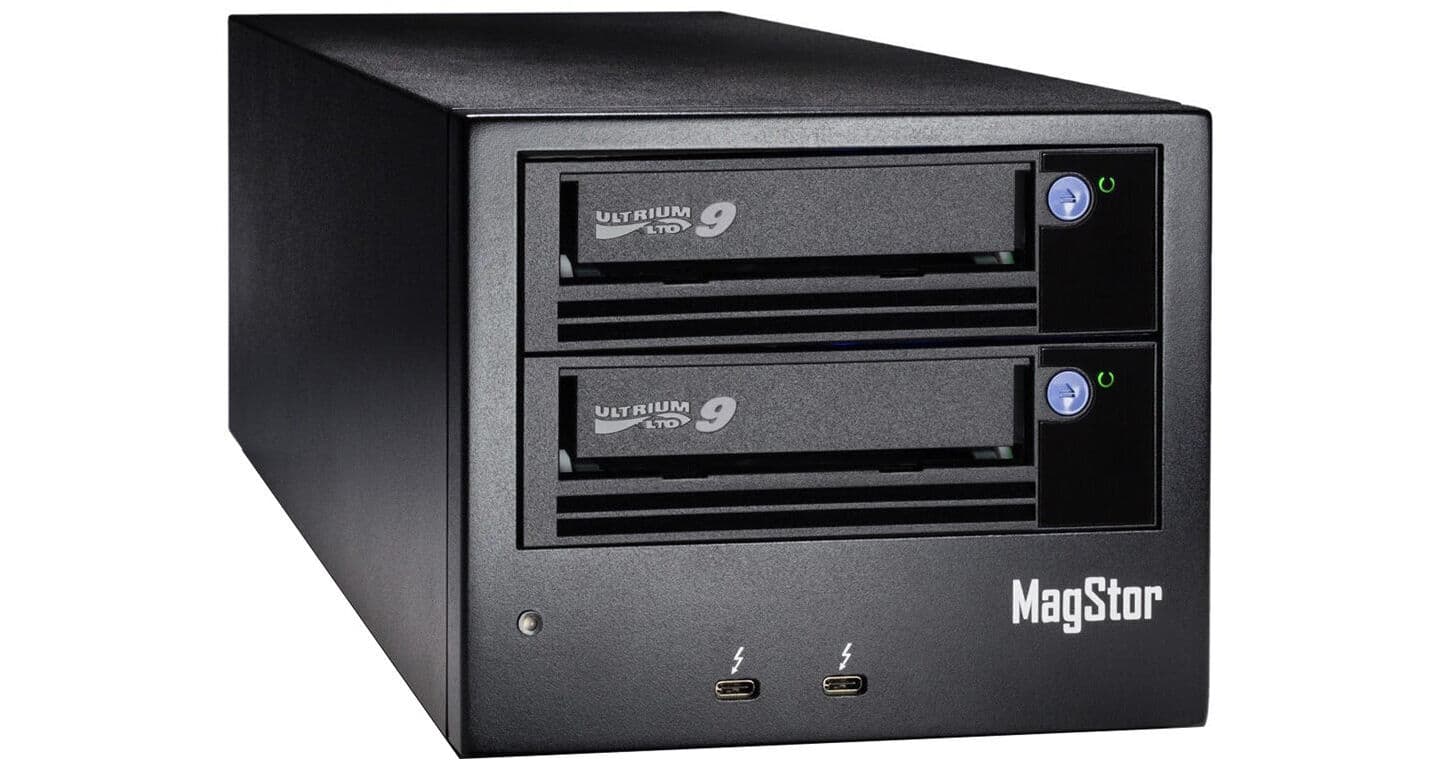 MagStor Dual LTO-9 Thunderbolt 3 Desktop Tape Drive