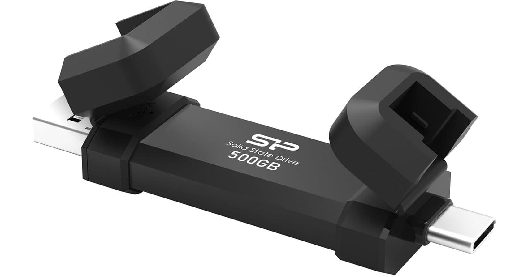 Silicon Power 500GB DS72 Dual USB 3.2 Gen 2 Portable SSD (USB-C / USB-A)