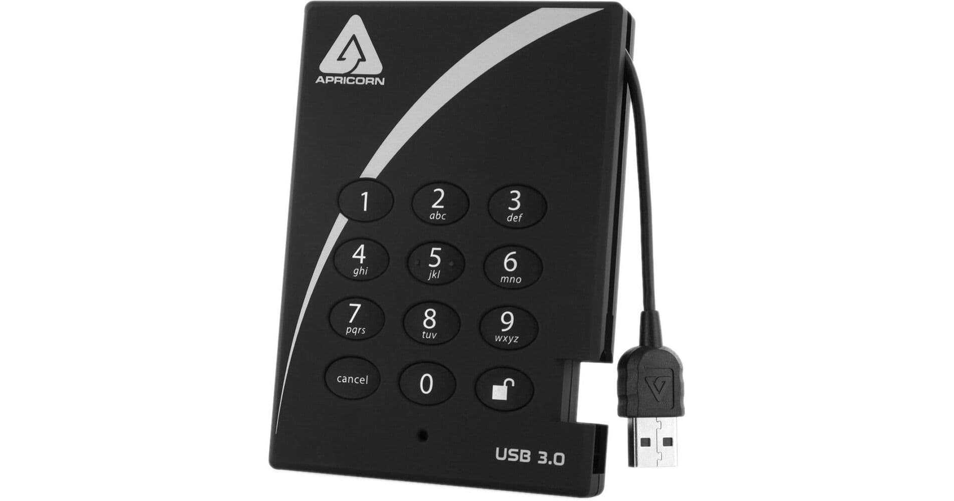 Apricorn 256GB Aegis Padlock USB 3.0 Hardware-Encrypted Solid State Drive
