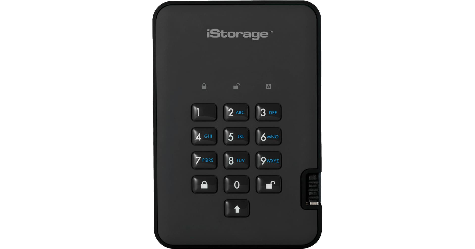 Istorage 512GB diskAshur2 USB 3.1 Encrypted Portable SSD (Phantom Black)